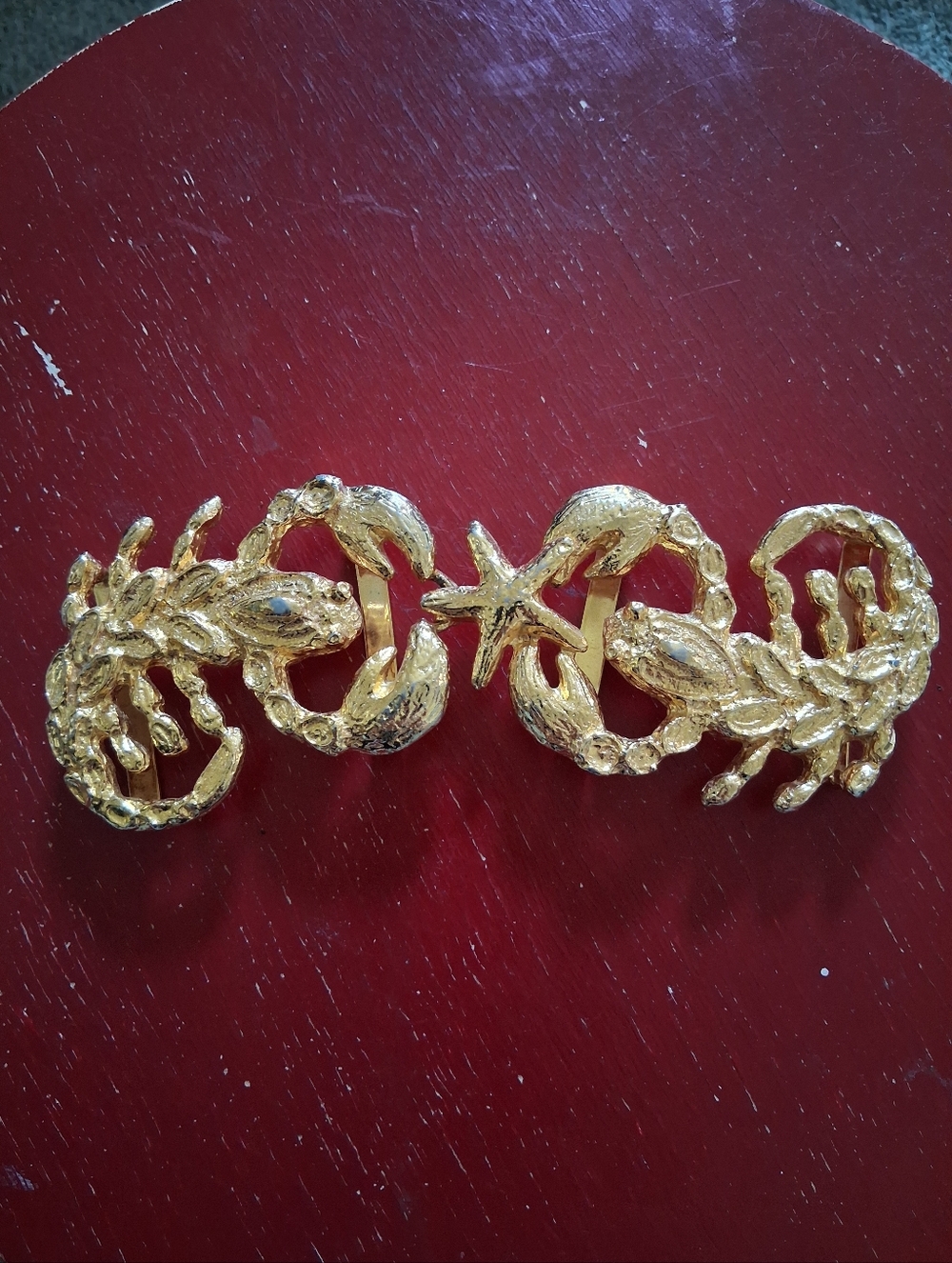 Vintage 1972 Mimi di N Scorpio Zodiac Gold Metal Belt Buckle